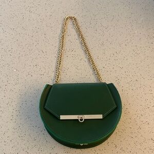 Elegant Green Chain Shoulder Bag